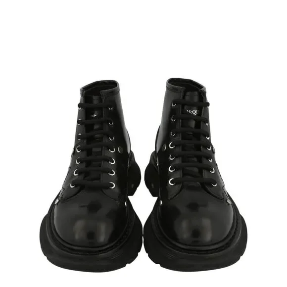 Leather Ankle Combat Boots - Picture 5 of 6